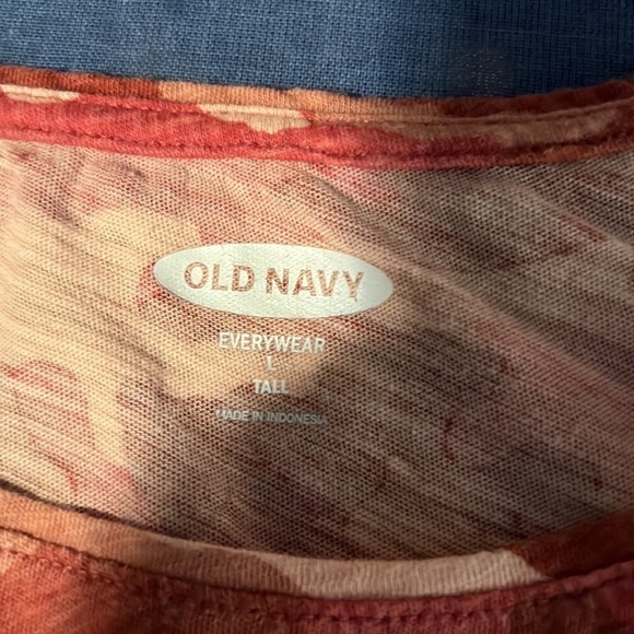 Old Navy, L, pink tan brown camo print tank top 100%Cotton Costal Cowgirl Y2K - Picture 5 of 6